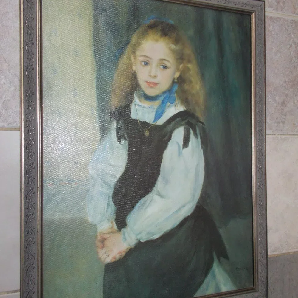 Vintage Mademoiselle Legran art on stretched canvas, framed & signed - Picture 3 of 8